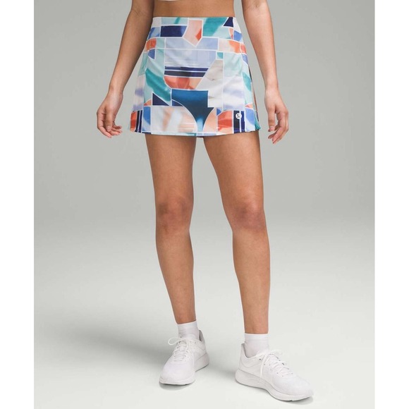 lululemon athletica Pants - Lululemon Peek Pleat High-Rise Tennis Skirt Shadow Court Multi/Night Sea Size 6